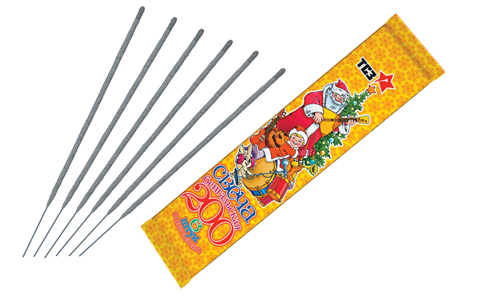  Бенгальские свечи 6 шт 200 мм в пакете  в Копейске