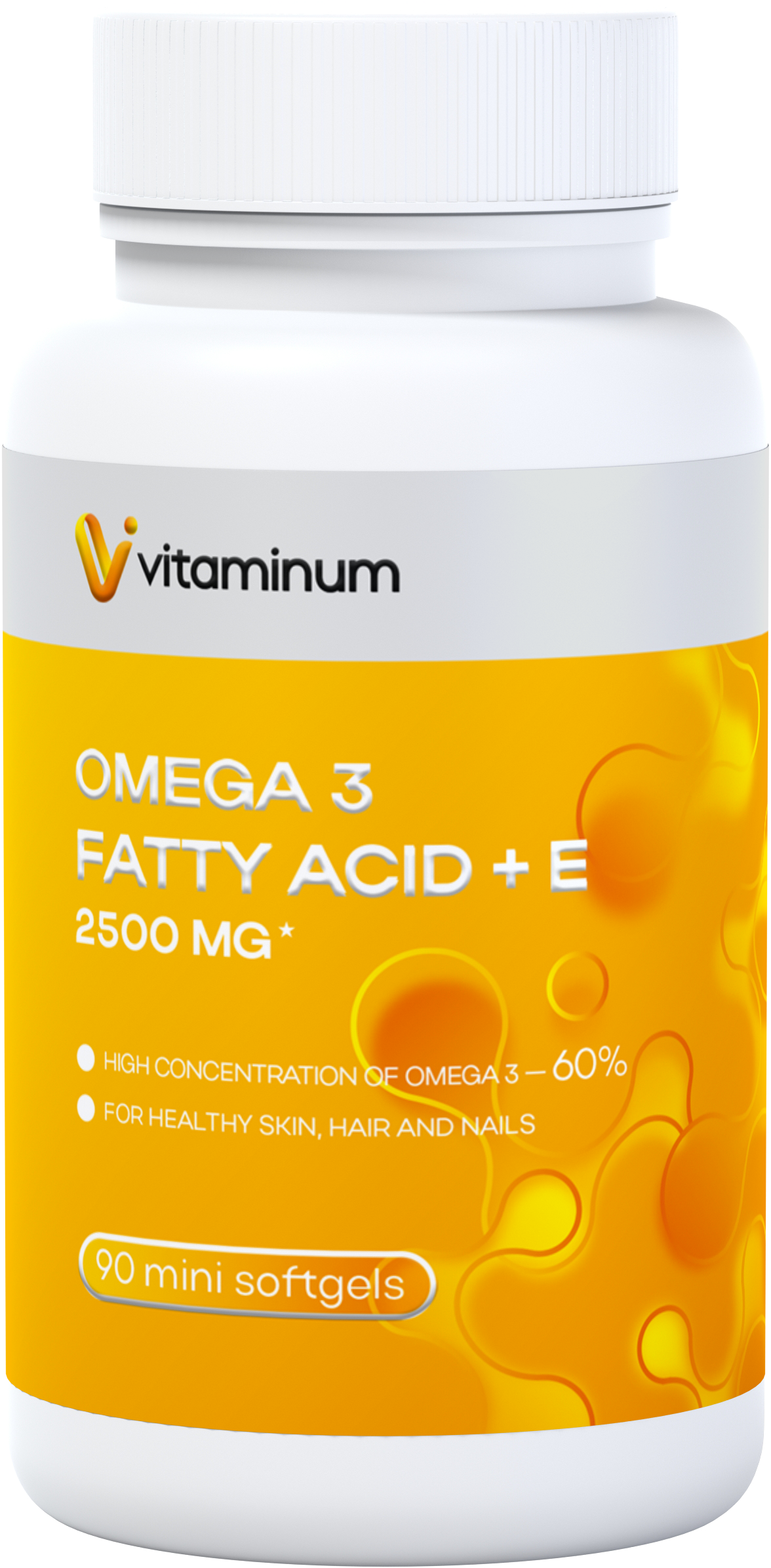  Vitaminum ОМЕГА 3 60% + витамин Е (2500 MG*) 90 капсул 700 мг   в Копейске